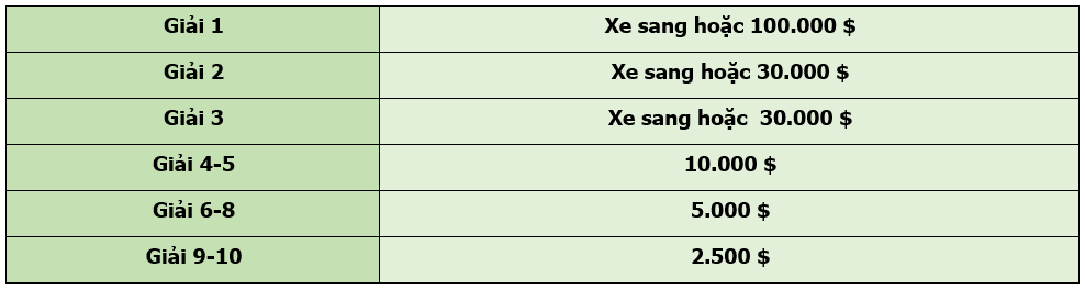 Giải thưởng kỷ niệm 10 năm